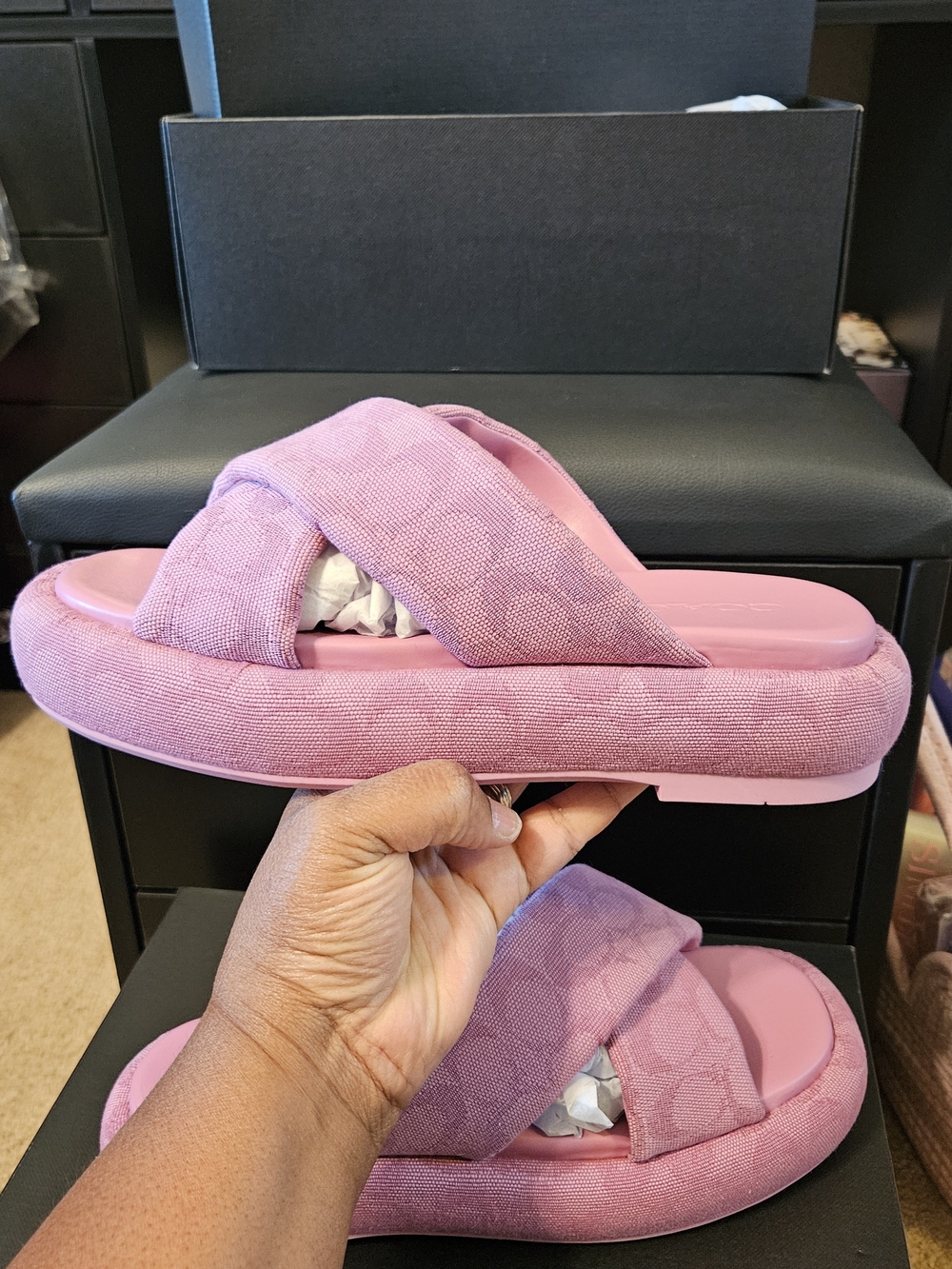 Coach Penelope Signature C Sandal Pink - Picture 11 of 13